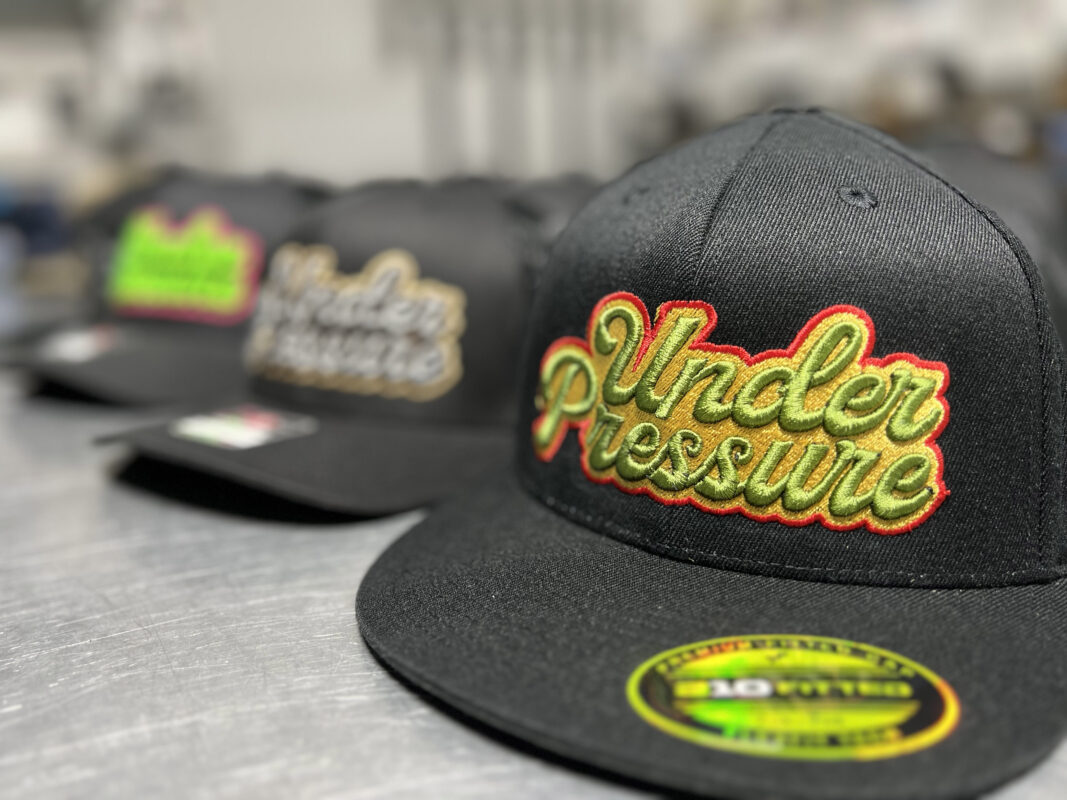 Under Pressure Print Shop embroidered logo hats