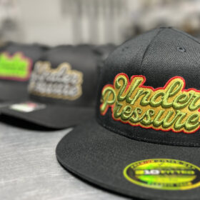 Under Pressure Print Shop embroidered logo hats
